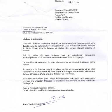 Lettre demande de salle pour association