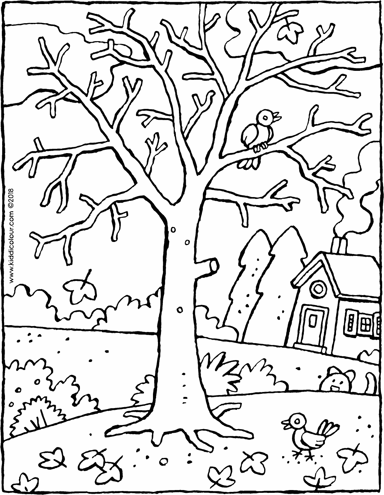 Dessin arbre hiver