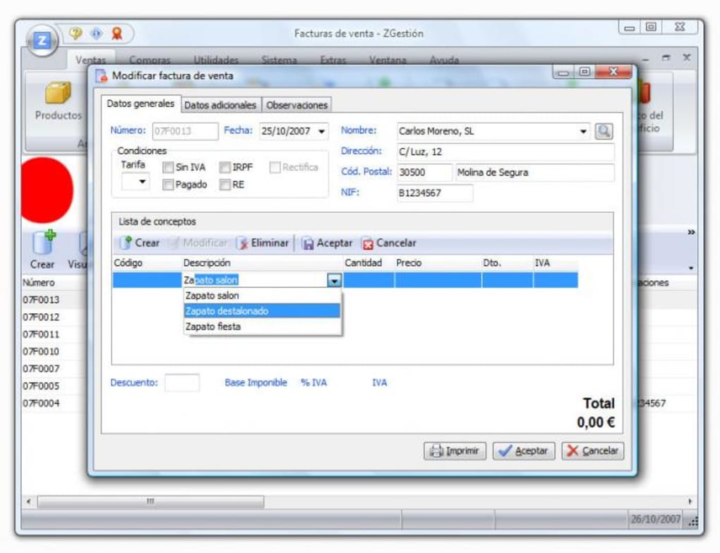 Nego facturation mac